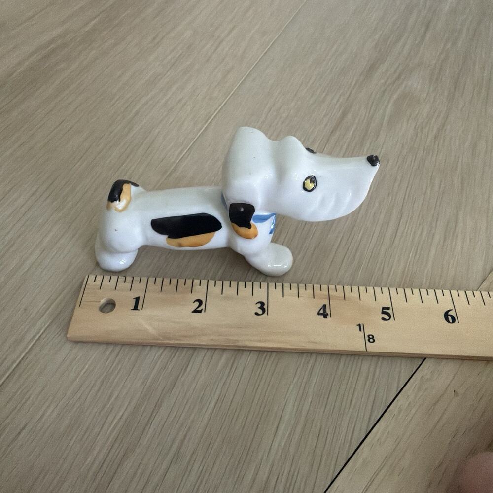 Vintage Hand-painted Ceramic Street Dog Figurine Made In Occupied Japan - Picture 8 of 9